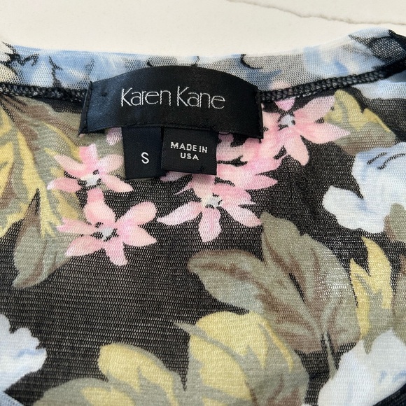 Karen Kane Black Floral Blouse - Picture 4 of 6